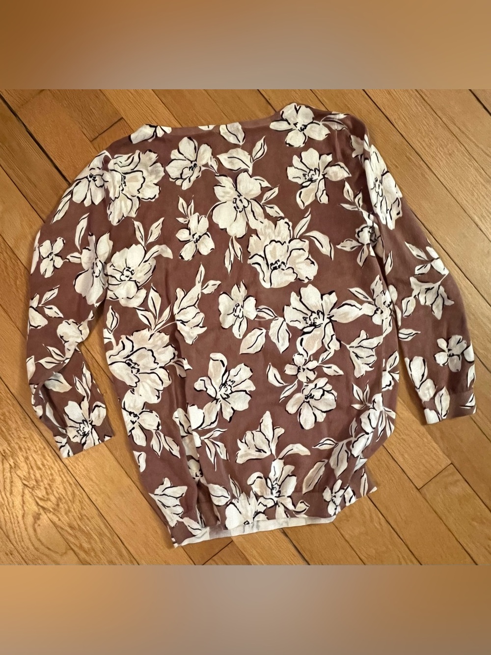 Cotton Ann Taylor Sweater Floral Size Small - Picture 8 of 10